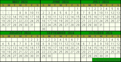 The Merlot availability calendar